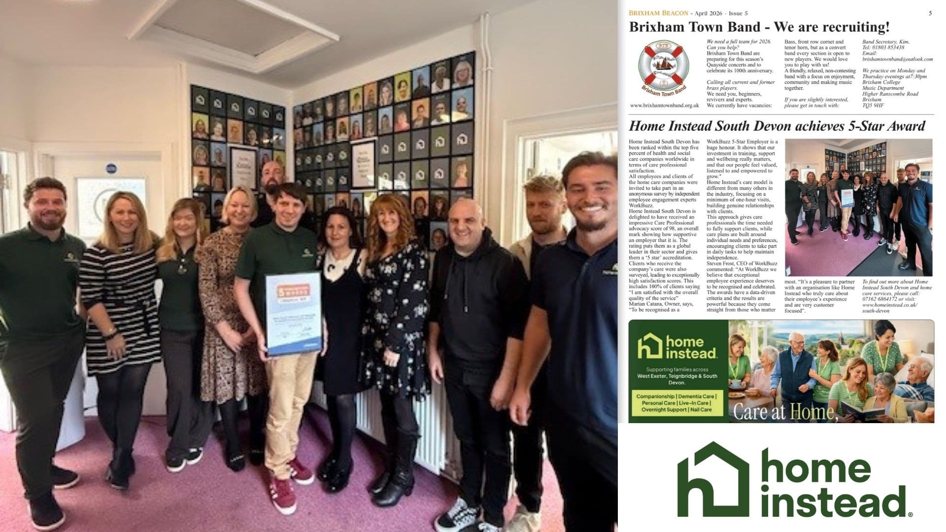 Home Instead South Devon Achieves 5 Star Employer Award