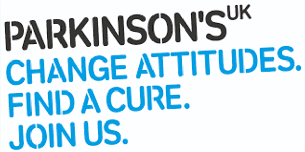 Parkinson's UK logo with the text 'Change Attitudes. Find A Cure. Join Us' in black and blue. - Home Instead