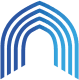 A gradient blue arched logo made of five nested arches, decreasing in size from the outermost to the innermost arch. - Home Instead