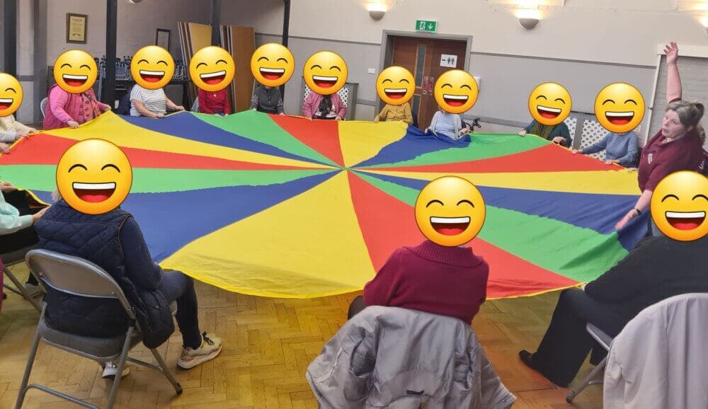 Home Instead Basingstoke Let's Move session with parachute