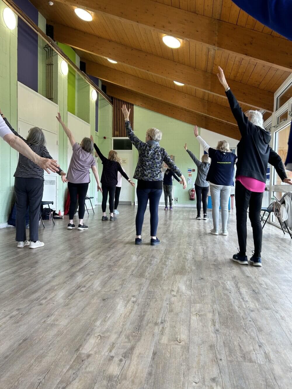 Home Instead Basingstoke picture of participants in a Paracise exercise session near Basingstoke