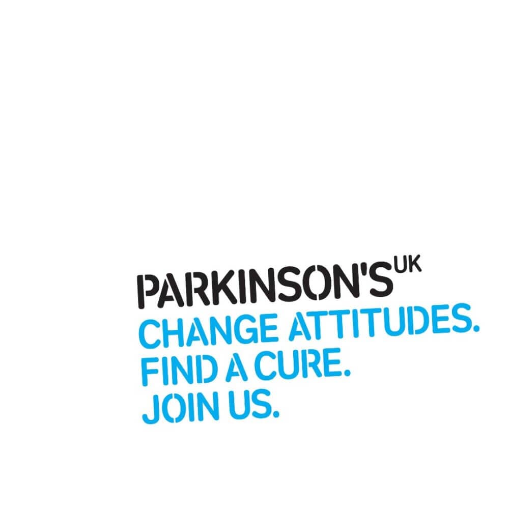 Parkinson's UK logo Hugh Robinson's fundraiser.