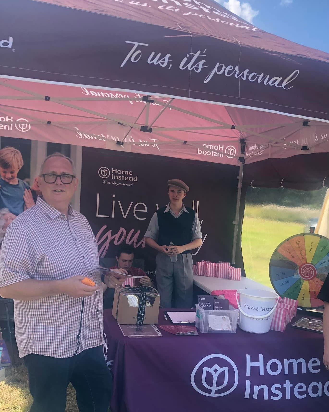 Our 2023 stall, with help from our co-director Andrew, and Joe!