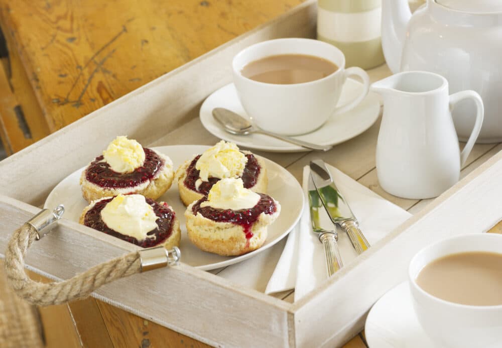 Cream tea, jam first