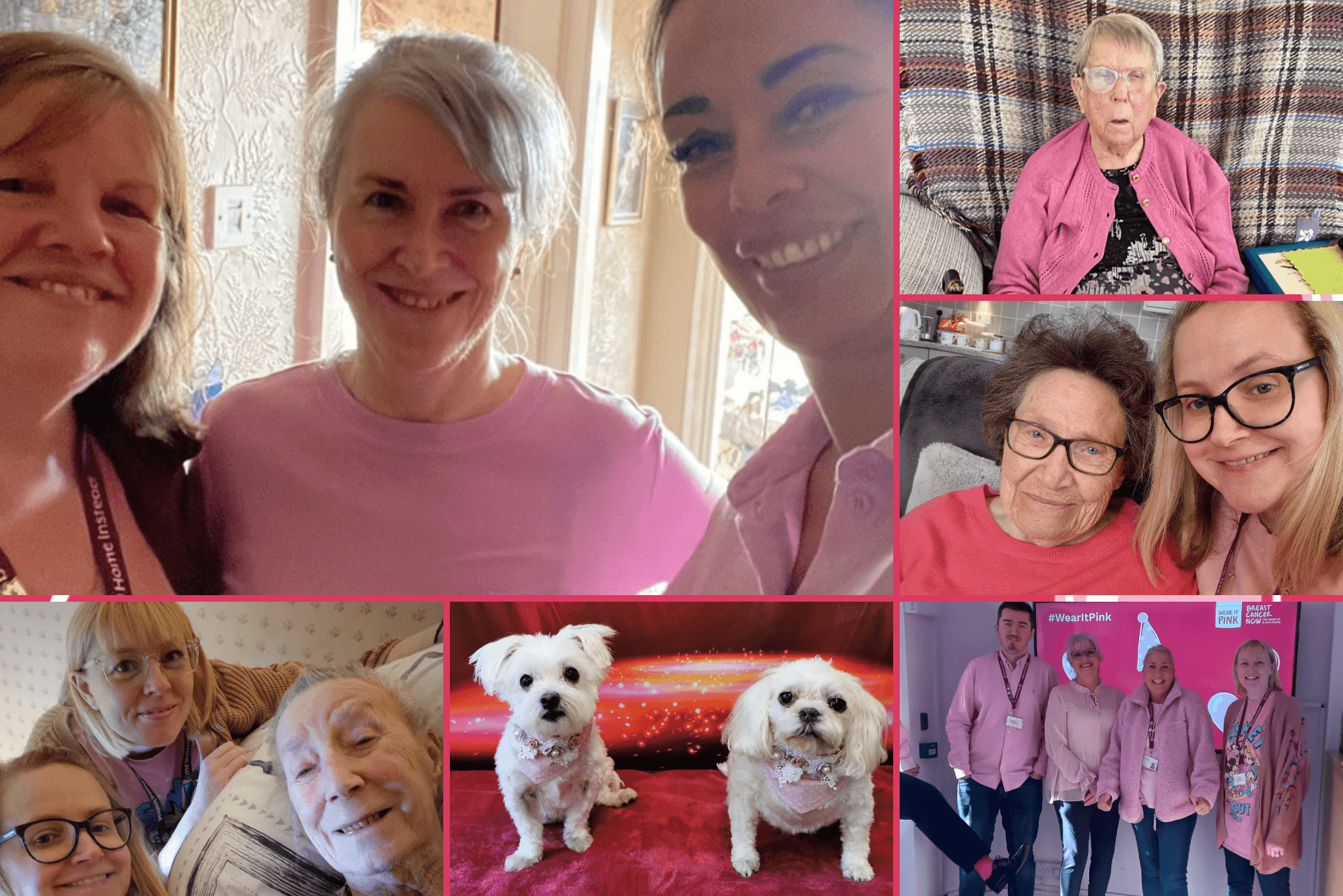 Home Instead Wear it Pink Day - Care Professionals, Clients, and Key Players proudly wearing bring to raise awareness for Breast Cancer Research