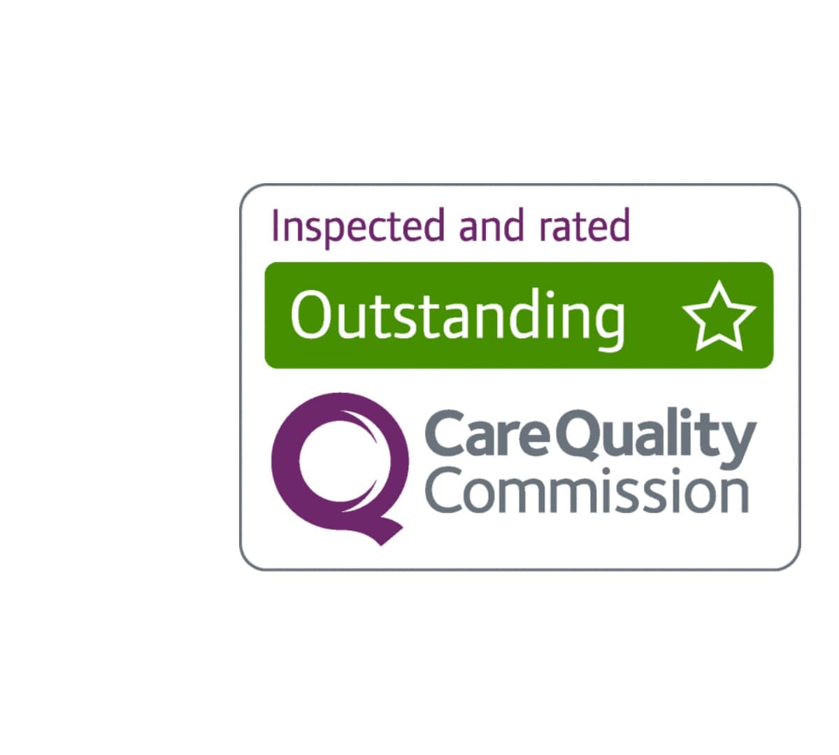 Outstanding rating from Care Quality Commission