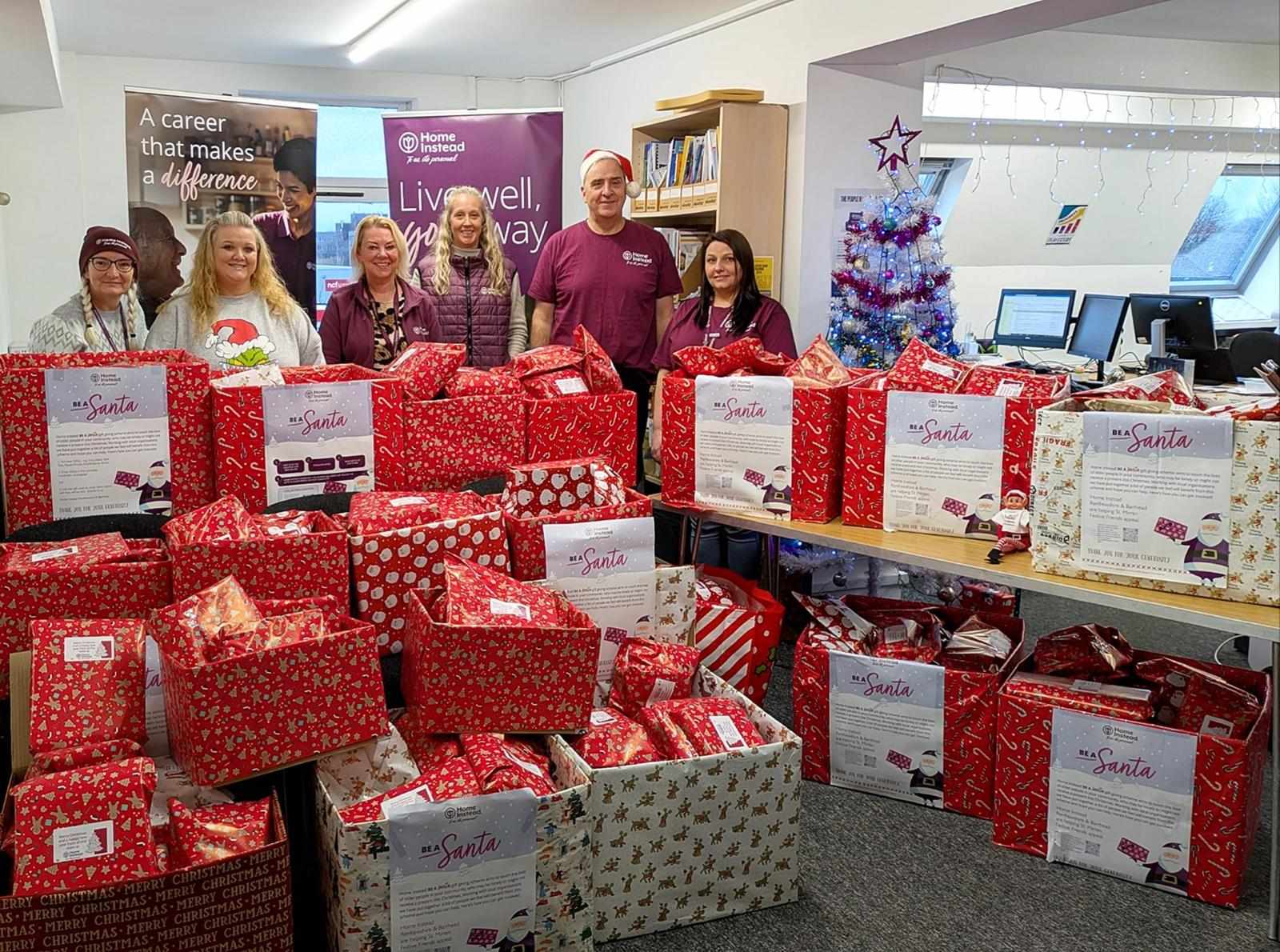 Home Instead Renfrewshire office team donated gifts to St Mirren FC Festive Friends
