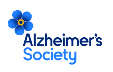 Alzheimer’s Society logo with a blue flower above the organization’s name in blue text. - Home Instead