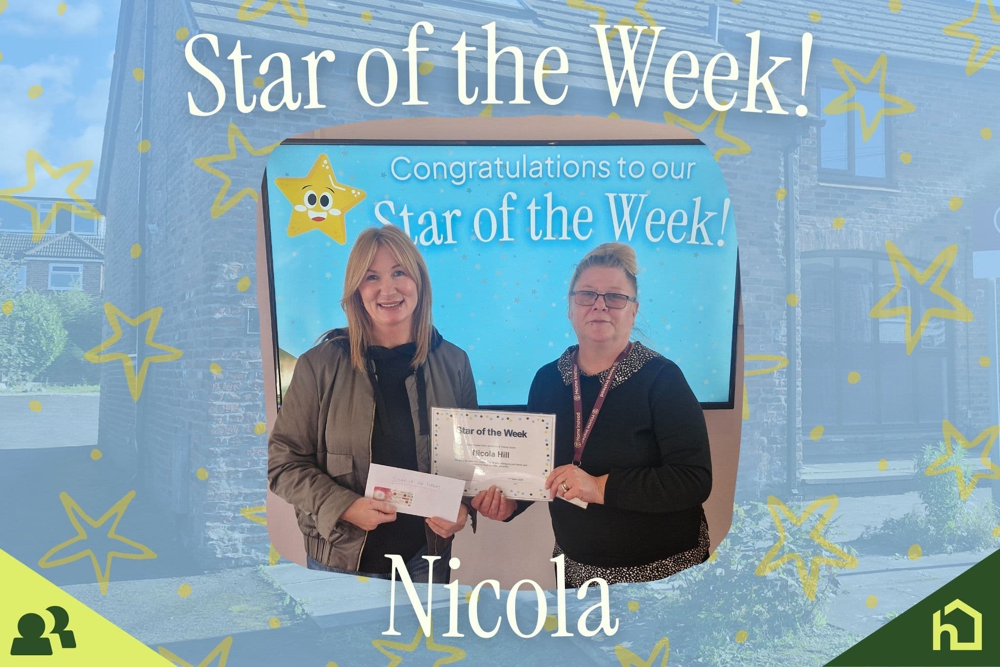 Home Instead West Lancashire and Chorley presenting Nicola as our new Star of the Week