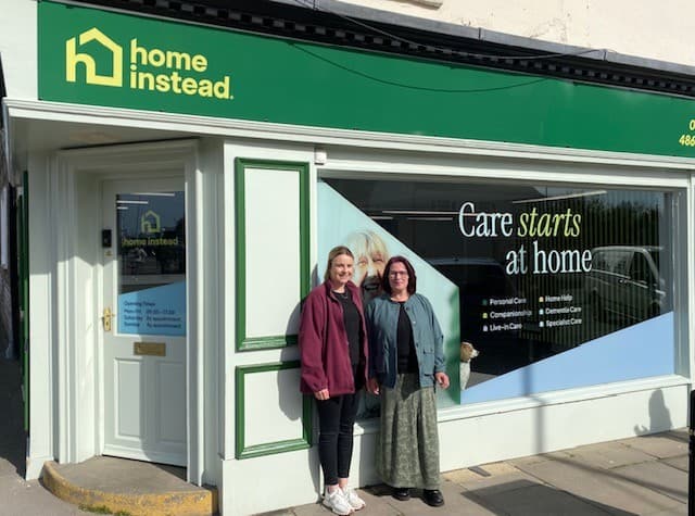 Bex and Liz outside Home Instead office