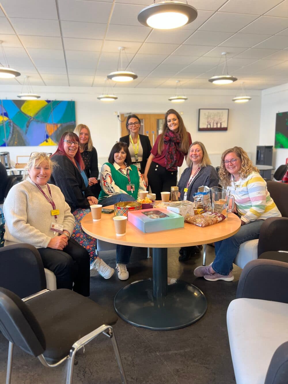 group of care pros at the Care pro coffee morning at home instead yeovil, sherborne and Bridport office