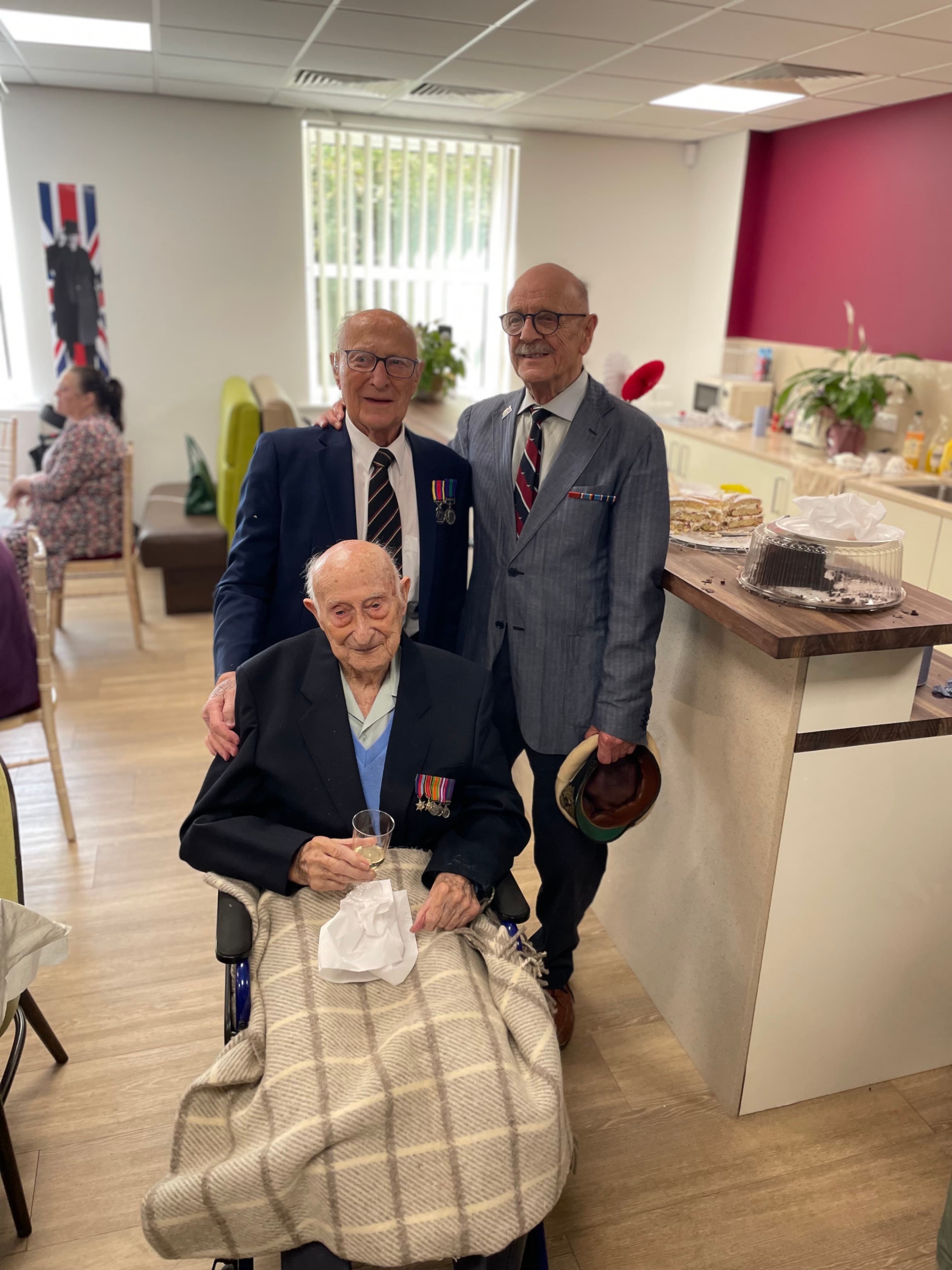 WWII veterans at Home Instead VE Day 80 celebration.