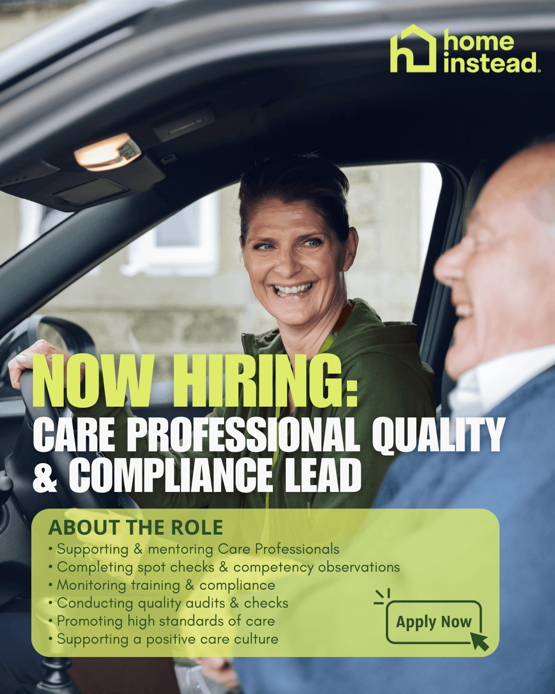 Care Professional Quality & Compliance Lead Position in at Home Instead Charnwood