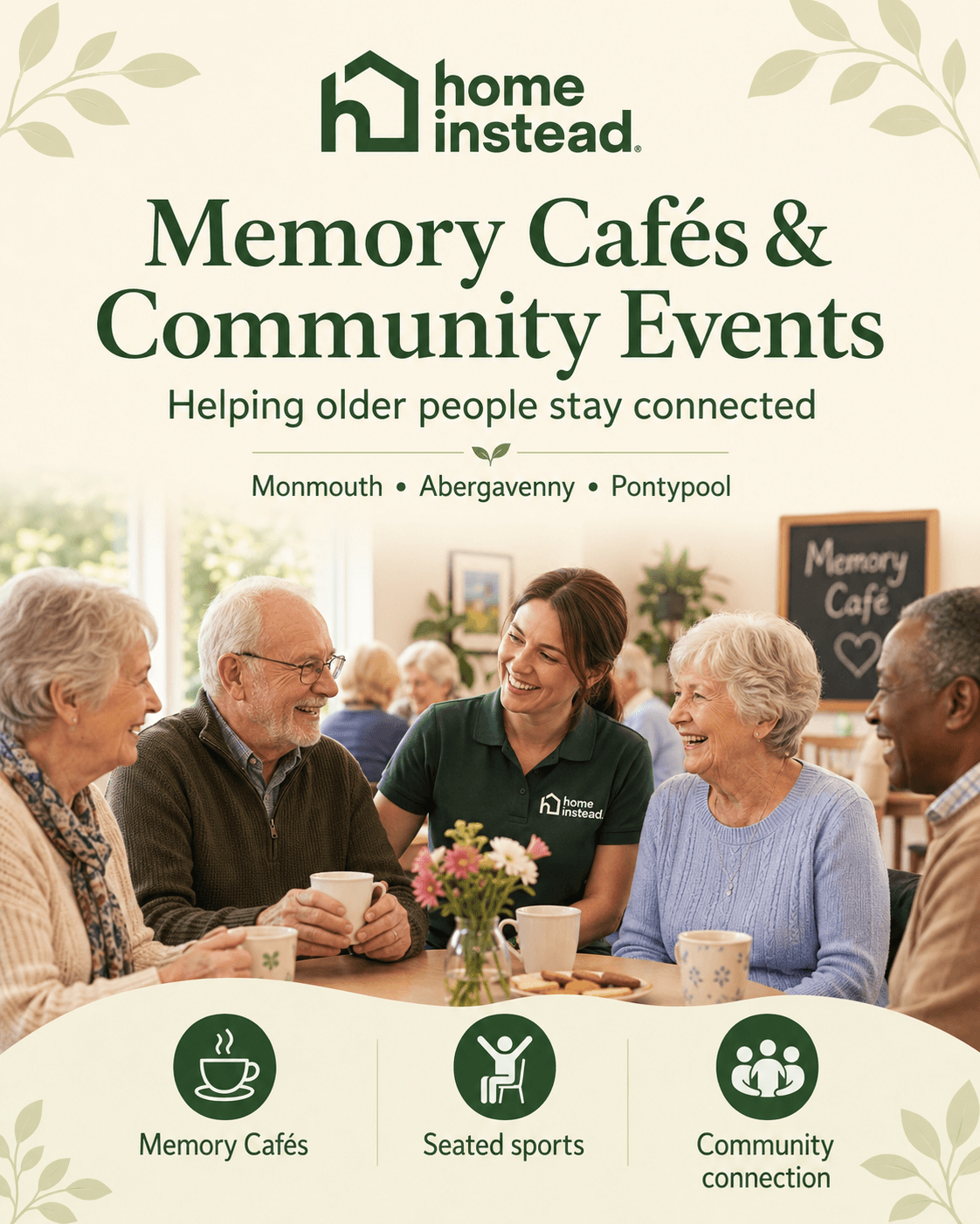 Memory Cafés, Seated Sports & Community Events in Monmouthshire | Home Instead