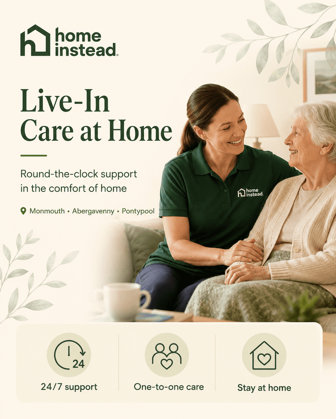 Live-In Care in Monmouth, Abergavenny & Pontypool | Home Instead