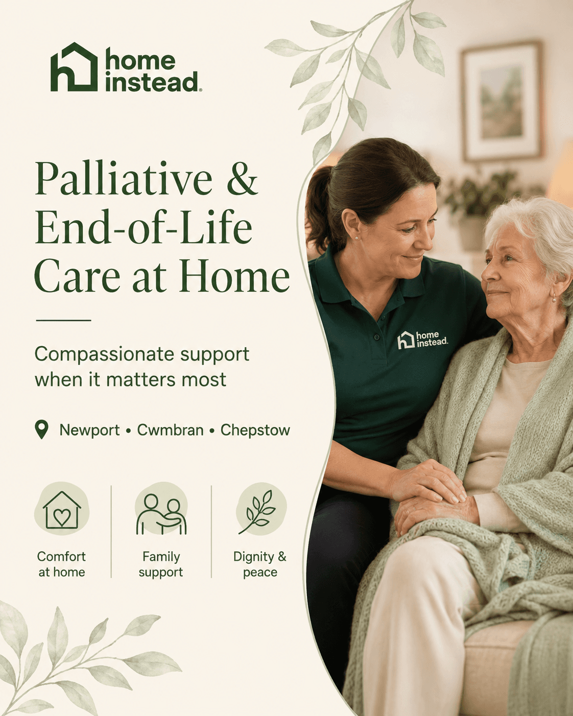 Palliative & End-of-Life Care at Home in Newport, Cwmbran & Chepstow | Home Instead