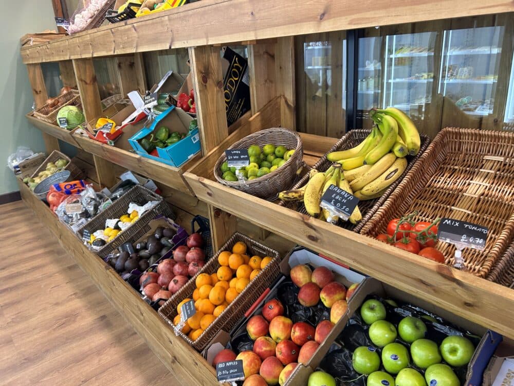 Fresh produce at The Barn Farm Shop & Bistro, Bramley