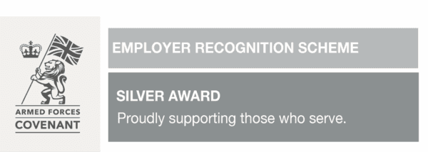 Armed Forces Covenant Silver Award for Employer Recognition Scheme, supporting those who serve. - Home Instead