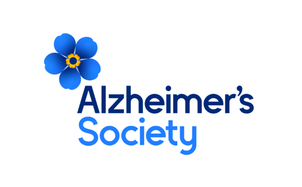 Alzheimer's Society logo featuring a blue forget-me-not flower next to the organization's name in blue text. - Home Instead