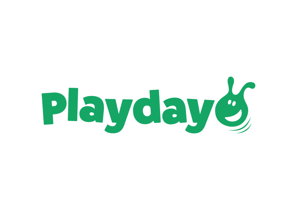 Playday logo with green text and a smiling character incorporated into the letter 'y'. - Home Instead