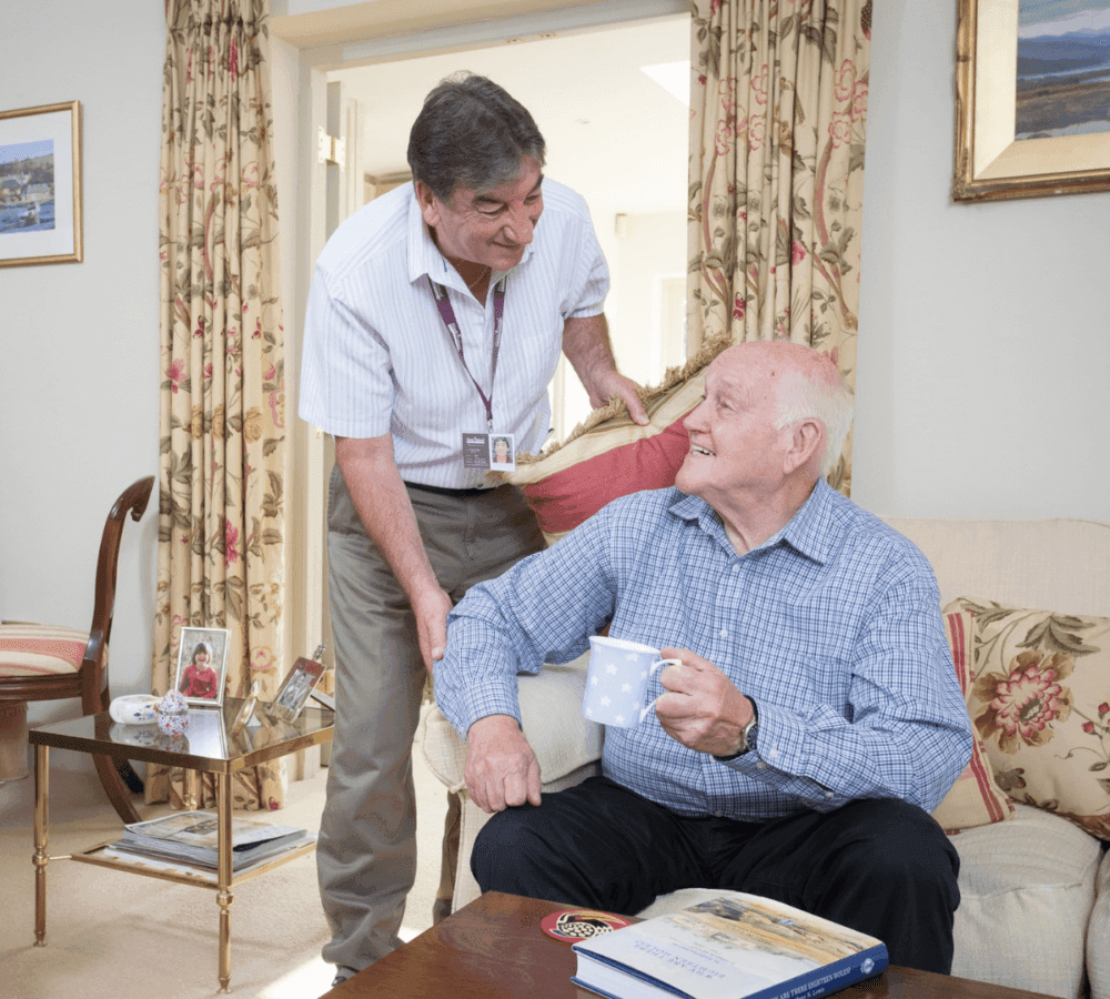 Client receiving Home Care from a Home Instead Poole Care Professional