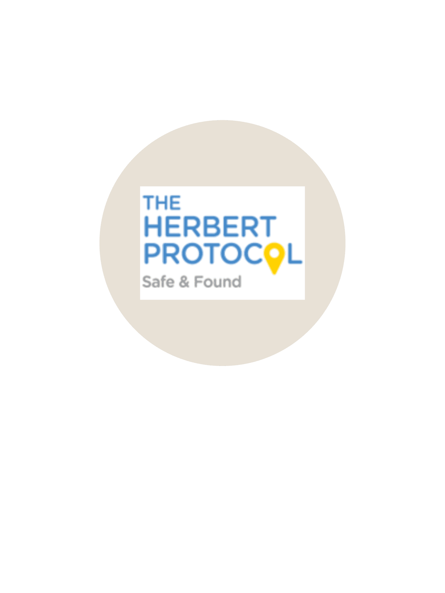 The Herbert Protocol logo with the tagline 'Safe & Found' within a circle on a black background. - Home Instead