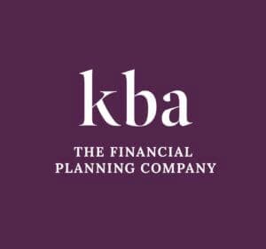 Logo with white text "kba" above "The Financial Planning Company" on a purple background. - Home Instead