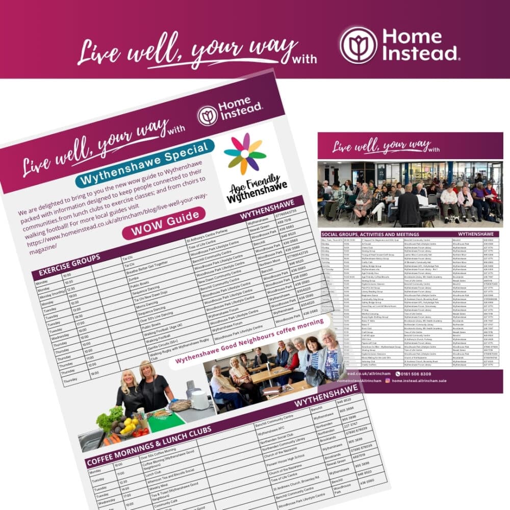 Whats on Where Groups for Wythenshawe by Home Instead Altrincham Sale and Wythenshawe