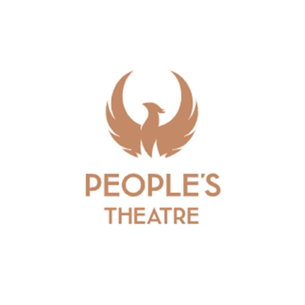 A brown phoenix logo with the text "PEOPLE'S THEATRE" below it on a white background. - Home Instead