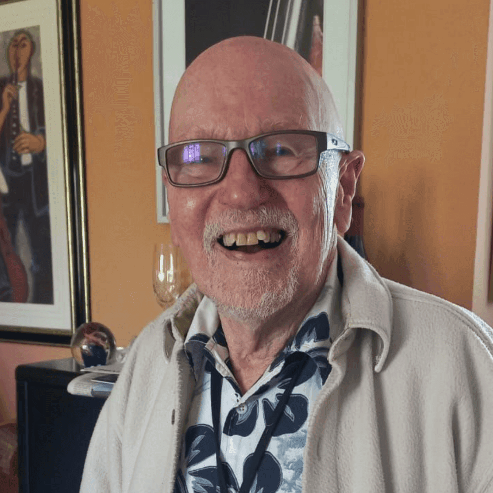 Alan is a client of Home Instead and he is smiling