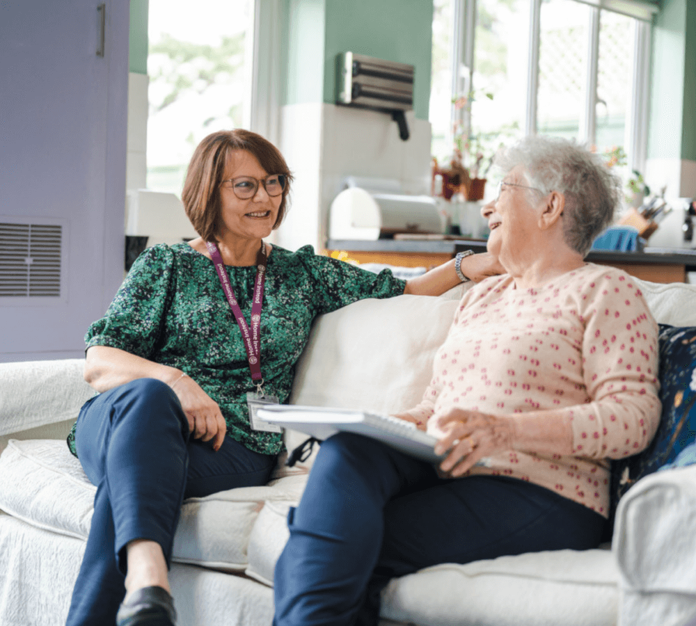 Home Instead Poole Care Professional spending time with companionship client