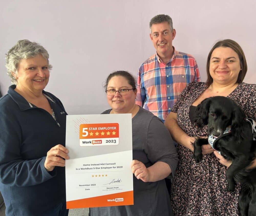 workbuzz 5 star employer award with our care team