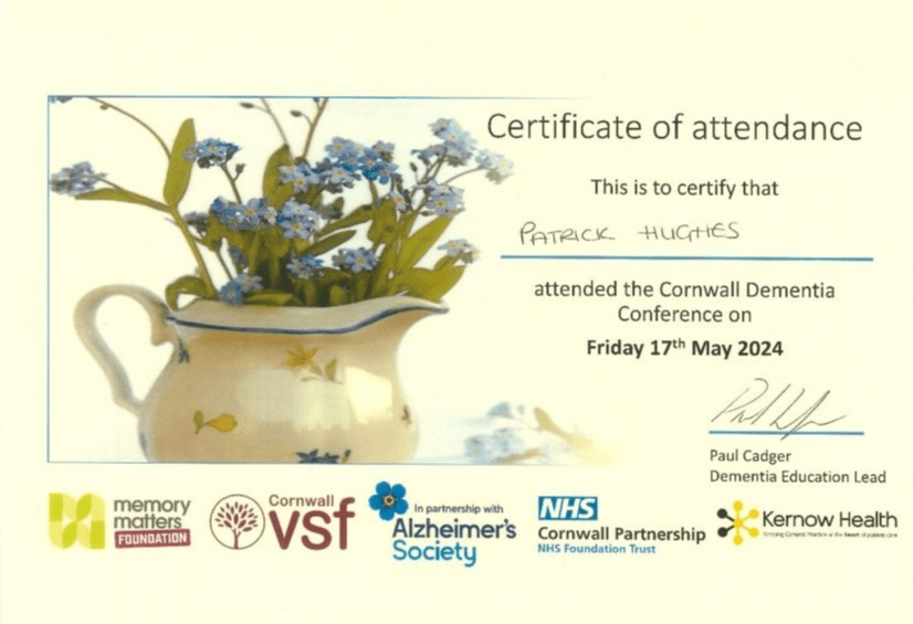 Dementia Conference Certificate