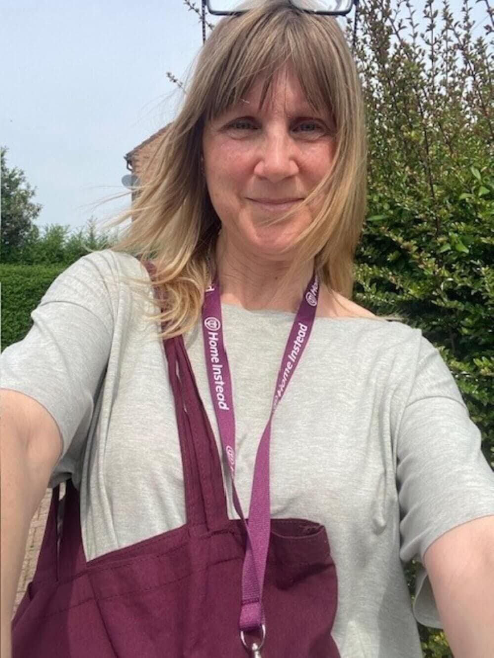 Rachelle at work as a Home Instead Care Professional