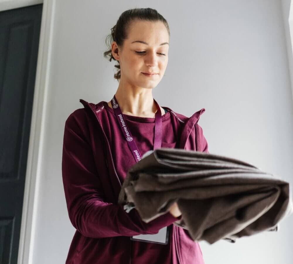 Home Instead Poole Care Professional providing Home Help and Housekeeping for Dementia Client