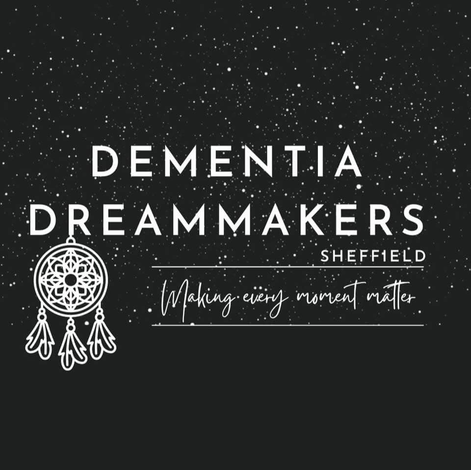 Dementia Dreammakers Sheffield logo with a dreamcatcher and the slogan 'Making every moment matter' on a starry background. - Home Instead