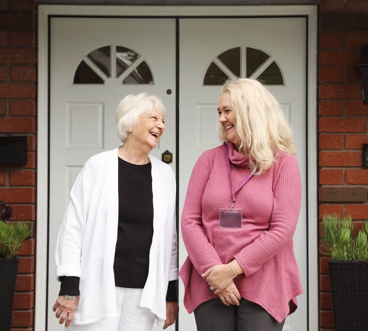 Home Instead Poole Care Professional enjoying time with client