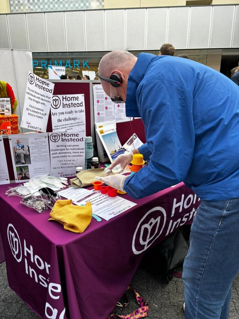 Visitor takes the Dementia Challenge