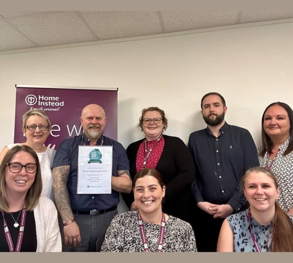 Top 20 homecare award Chesterfield