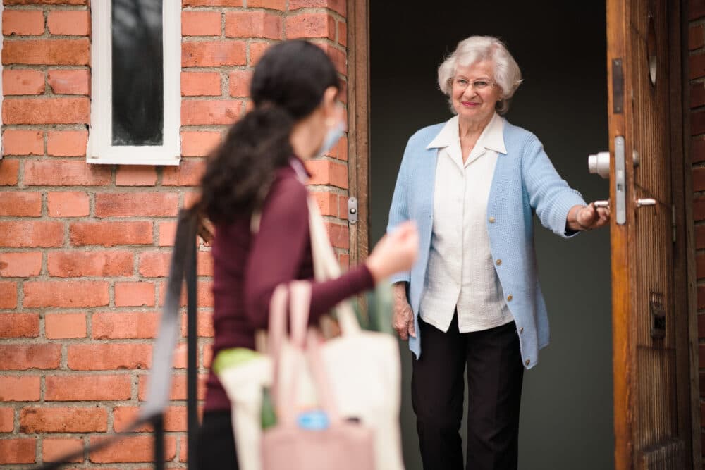 Care Professional greeted by client - Home Instead