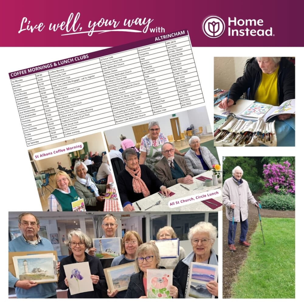 Altrincham Whats on Where Groups for Wythenshawe by Home Instead Altrincham Sale and Wythenshawe