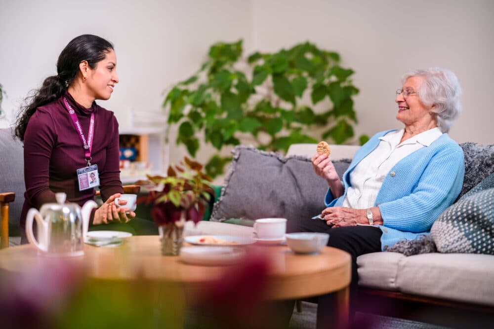 Care Professional chatting with client - Home Instead