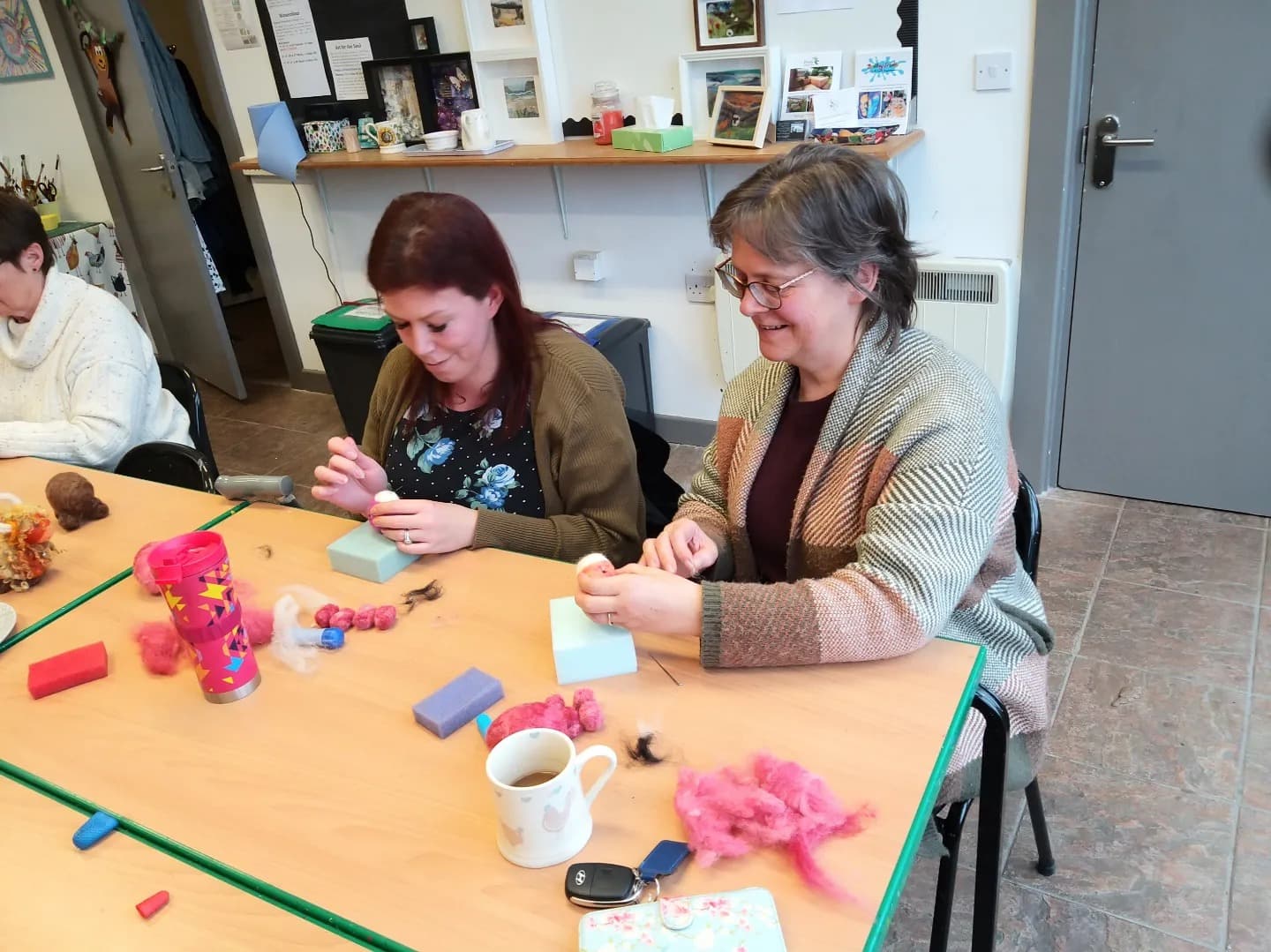 care pro and client making craft