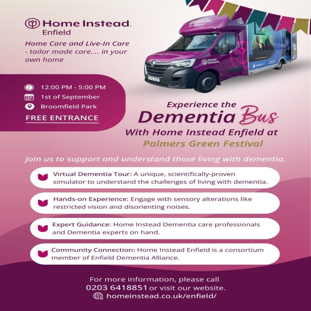 Bringing the Home Instead Dementia Bus to the Palmers Green Festival