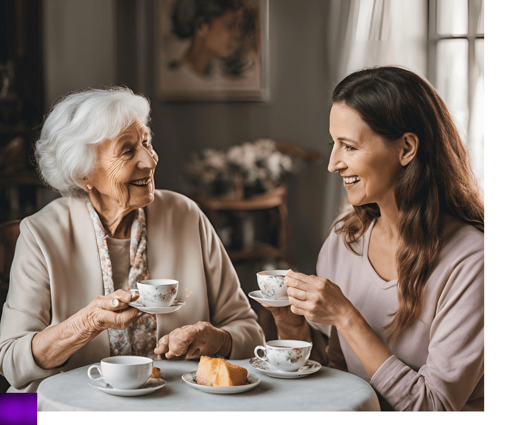 man or women receiving nail care and manicure at home by professional - Home Instead