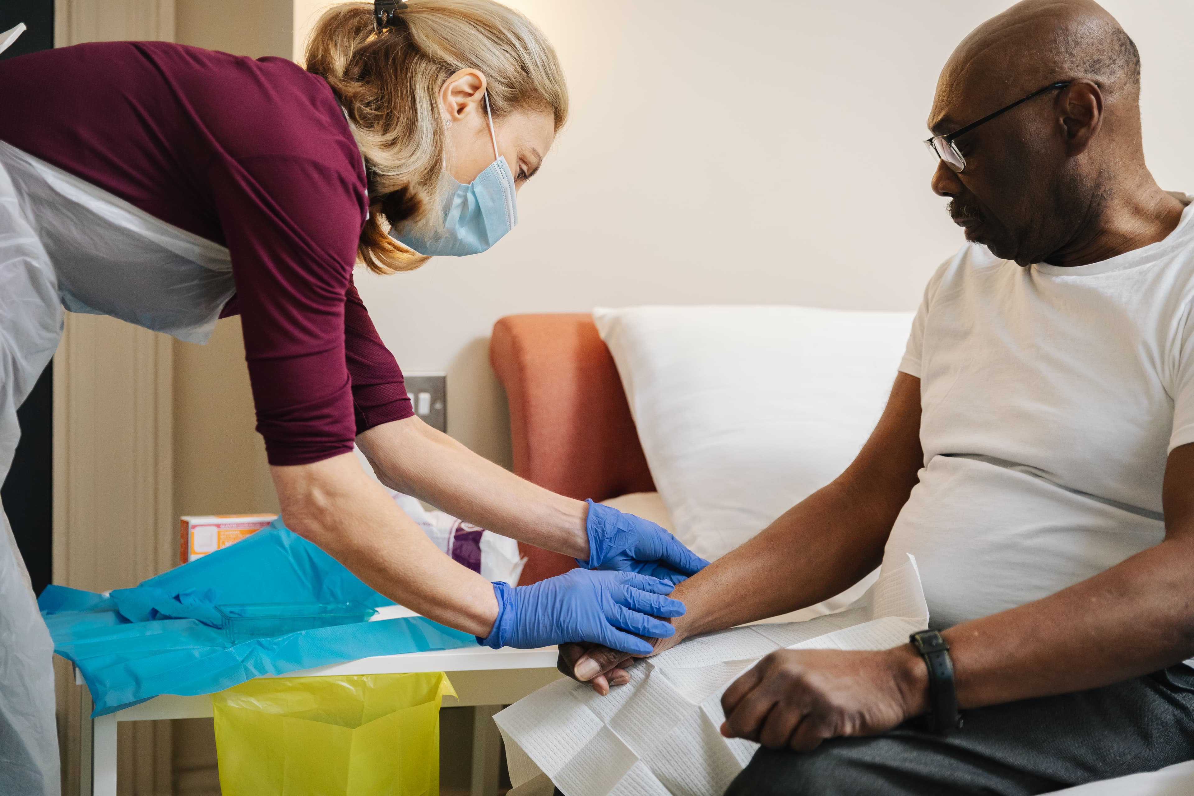 Wound care management in older adults at home