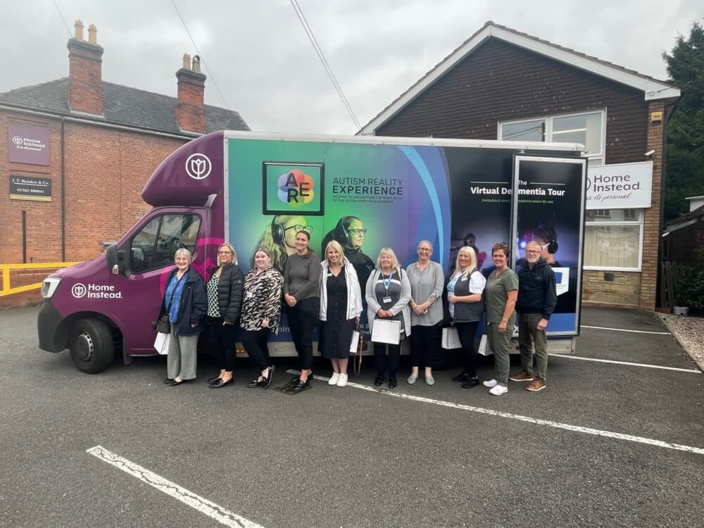 Community partners join Home Instead virtual dementia experience bus in hagley