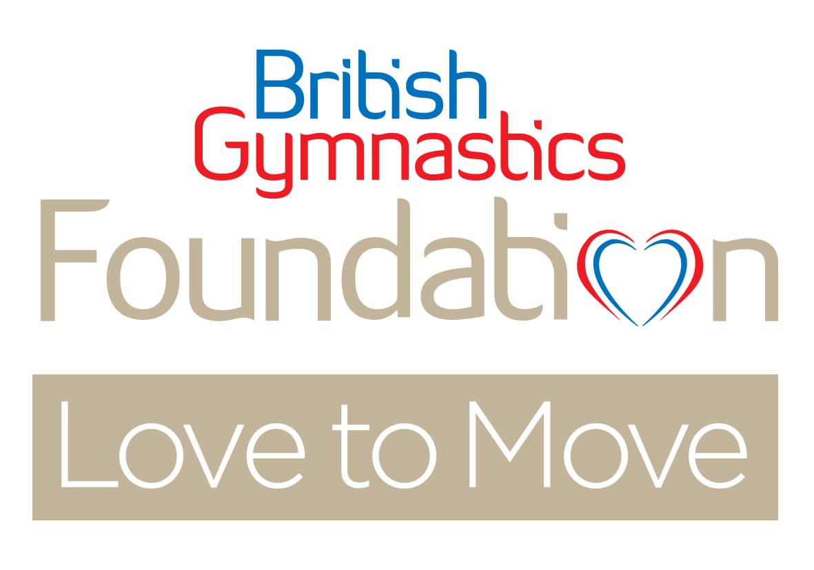 A logo from British Gymnastics Foundation showing Love to Move. - Home Instead