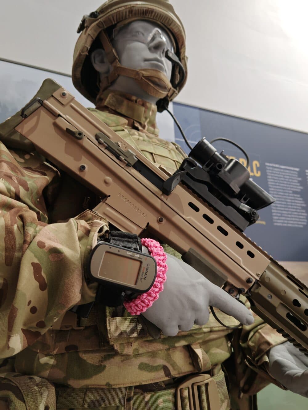 The Royal Logistic Corps Museum army man wearing homemade bracelet - Home Instead