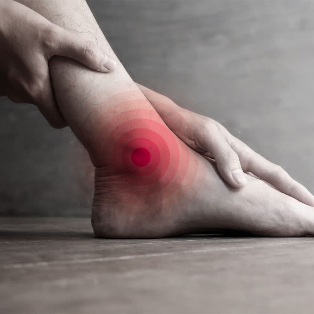 Inflammation of the ankle joint muscles
